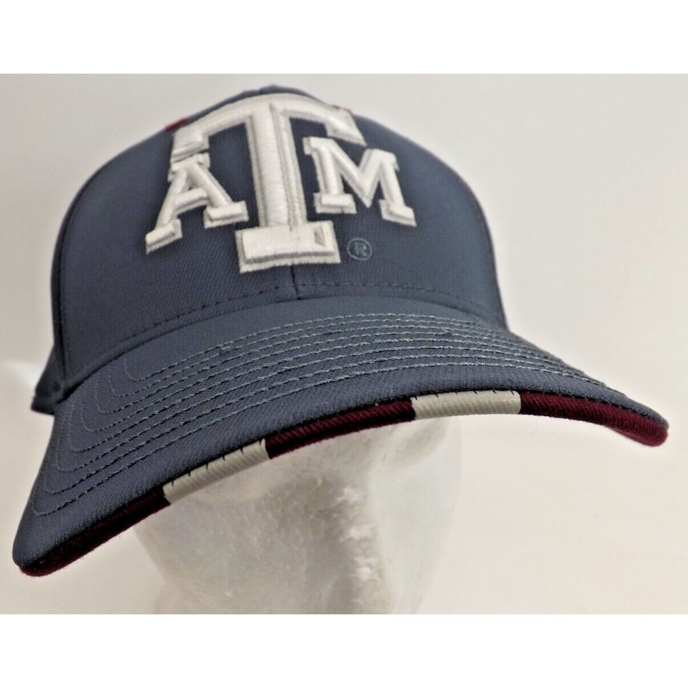 Texas A&M Aggies 🧑🌾 Adidas Blue Maroon Stretch Fit Embroidered Hat SIZE: L/XL